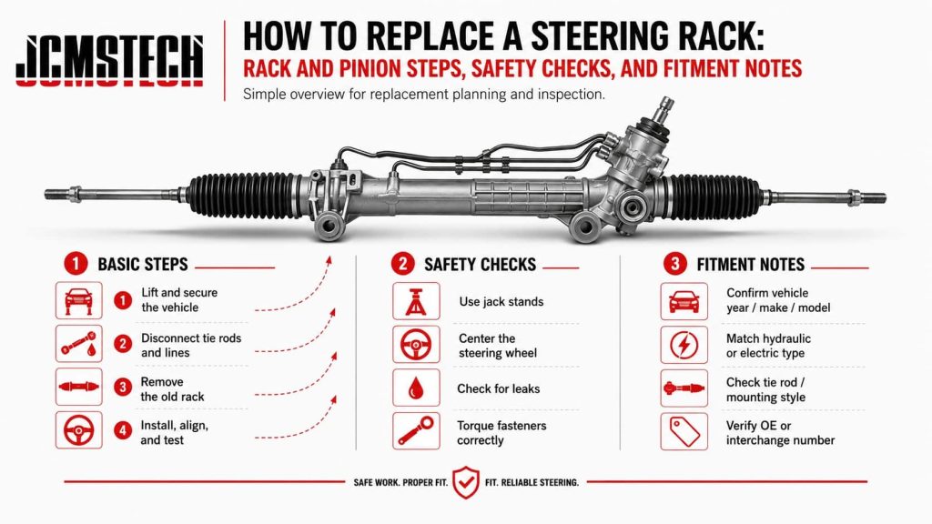 steering rack rebuild vs replacement comparison diagram