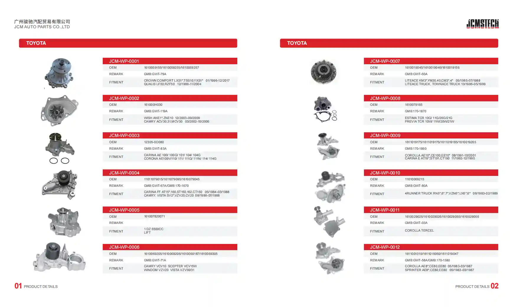 Toyota water pump