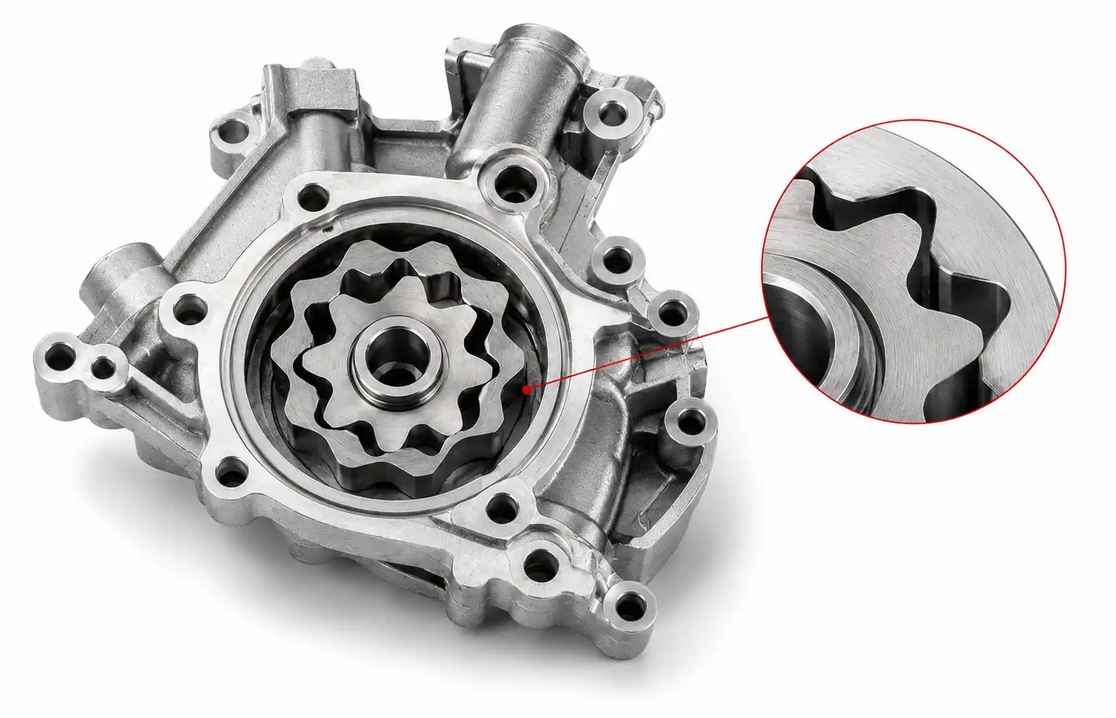 Oil pump rotor and gear assembly for consistent oil delivery